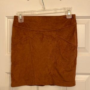 Suede skirt